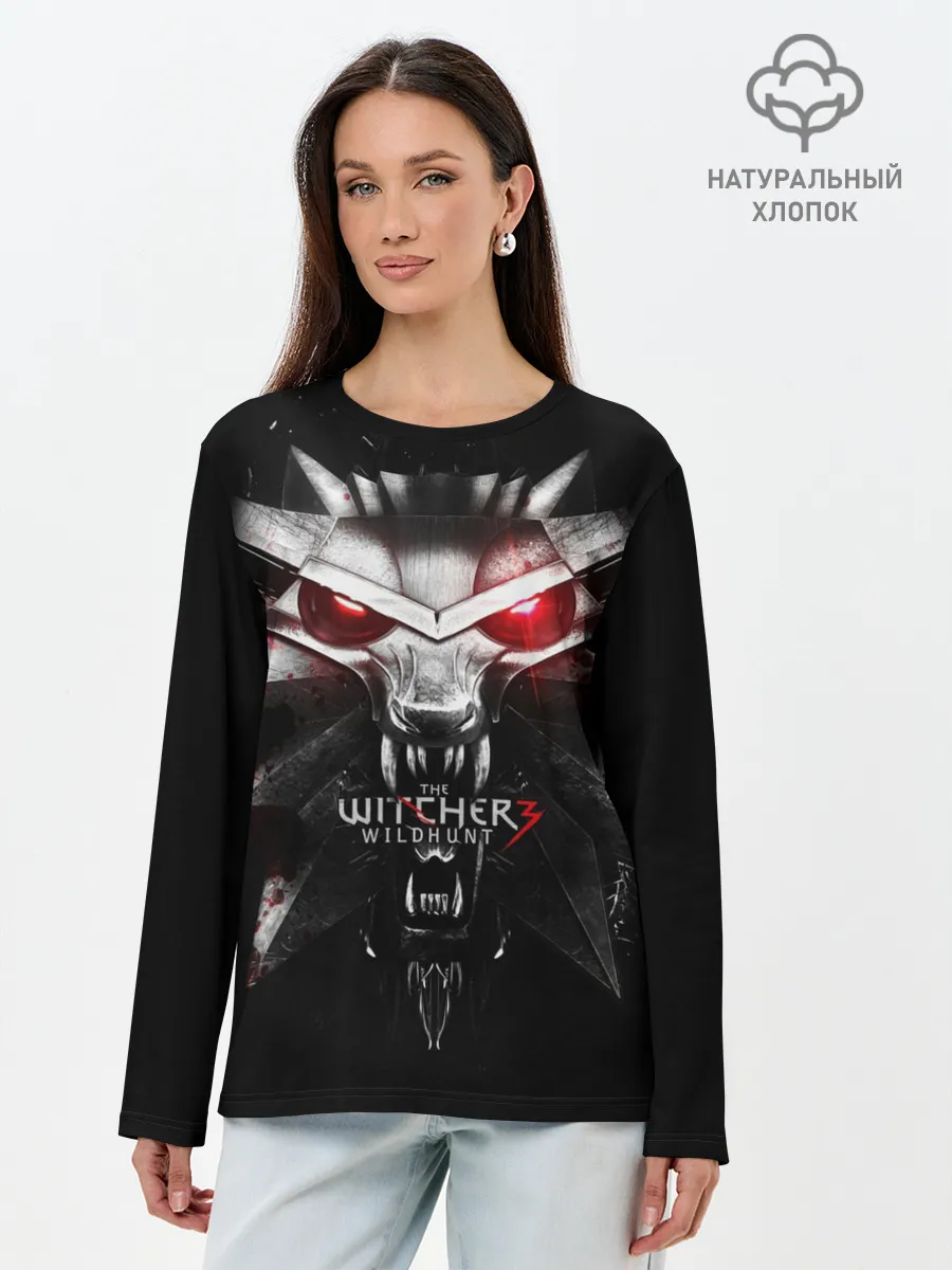 Лонгслив женский. Хлопок / THE WITCHER LOGO