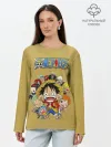 Лонгслив женский. Хлопок / Персонажи One Piece. Большой куш