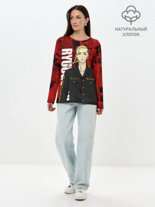 Лонгслив женский. Хлопок / Кэн Рюгудзи Токийские мстители