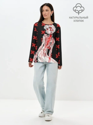 Лонгслив женский. Хлопок / Ева 00 Аянами Рей в X Ray