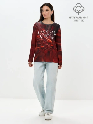 Лонгслив женский. Хлопок / Blood Cannibal Corpse | Труп Каннибала