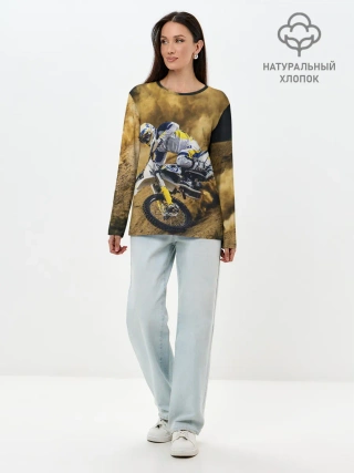 Лонгслив женский. Хлопок / HUSQVARNA / ХУСКВАРНА / SPORT