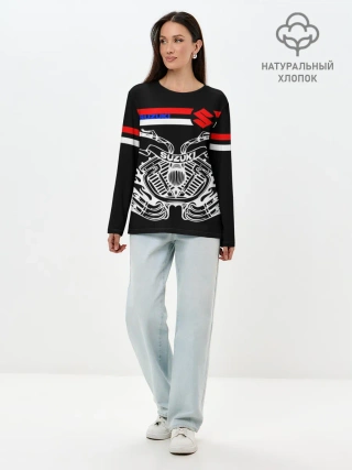 Лонгслив женский. Хлопок / SUZUKI / СУЗУКИ / BIKER