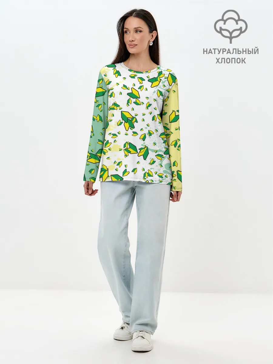 Лонгслив женский. Хлопок / JDM | ПАТТЕРН | ЯПОНОВОД