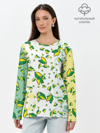 Лонгслив женский. Хлопок / JDM | ПАТТЕРН | ЯПОНОВОД