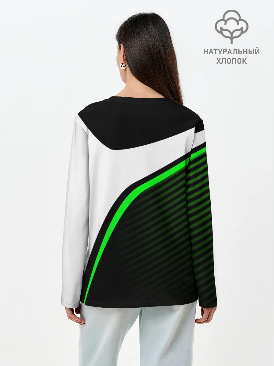 Лонгслив женский. Хлопок / KAWASAKI / КАВАСАКИ / SPORT