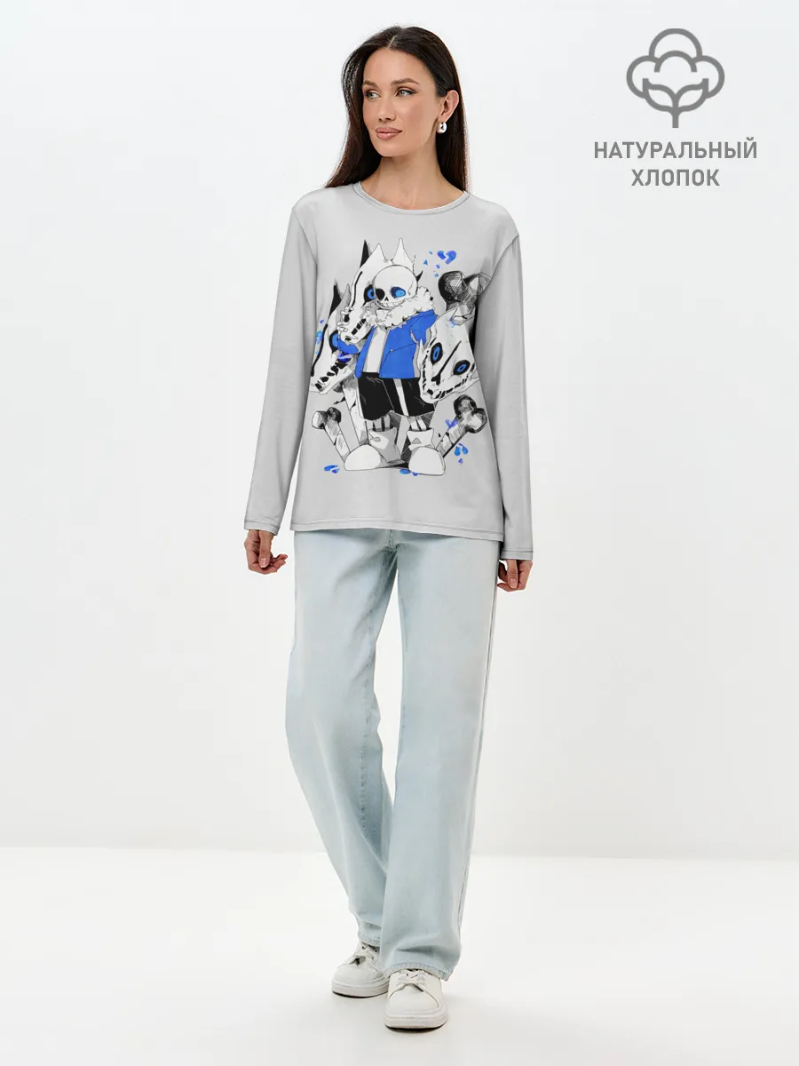 Лонгслив женский. Хлопок / Санс и его мальчик