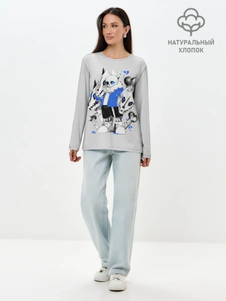 Лонгслив женский. Хлопок / Санс и его мальчик