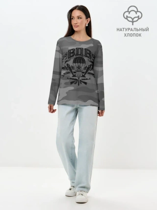 Лонгслив женский. Хлопок / Воздушно десантные войска