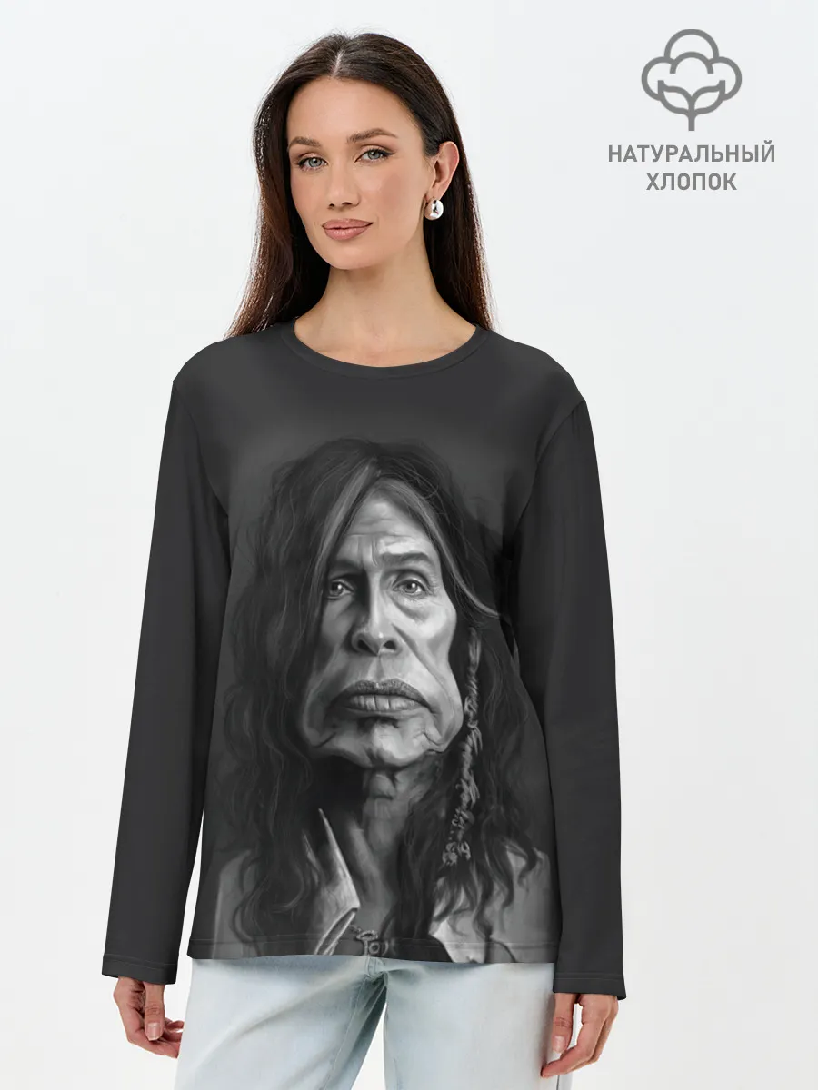 Лонгслив женский. Хлопок / Steven Tyler | AEROSMITH