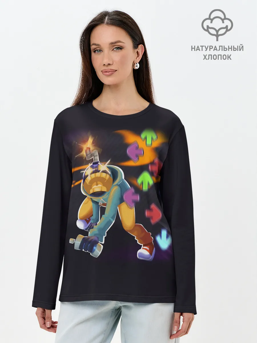 Лонгслив женский. Хлопок / Friday Night Funkin Whitty