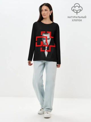 Лонгслив женский. Хлопок / Тилль Линдеманн | РАМШТАЙН