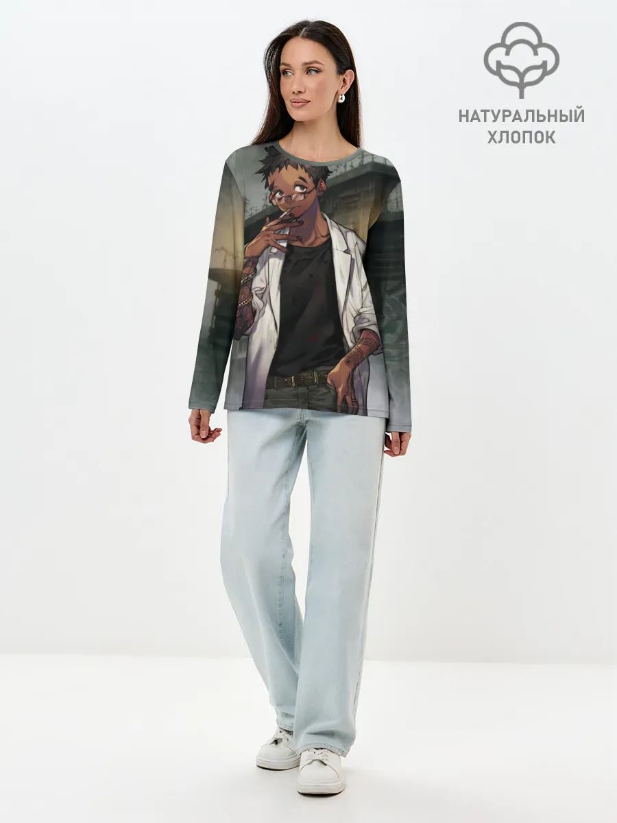 Лонгслив женский. Хлопок / Kasukabe