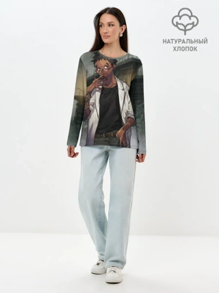 Лонгслив женский. Хлопок / Kasukabe
