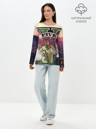 Лонгслив женский. Хлопок / GTA V | TEAM FOREVER AND EVER