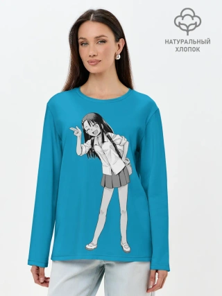 Лонгслив женский. Хлопок / Nagatoro Posing