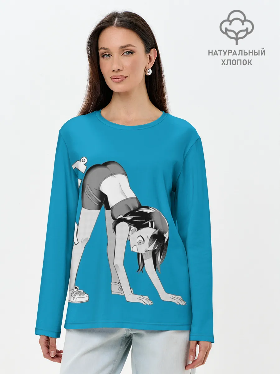 Лонгслив женский. Хлопок / Nagatoro Stretching