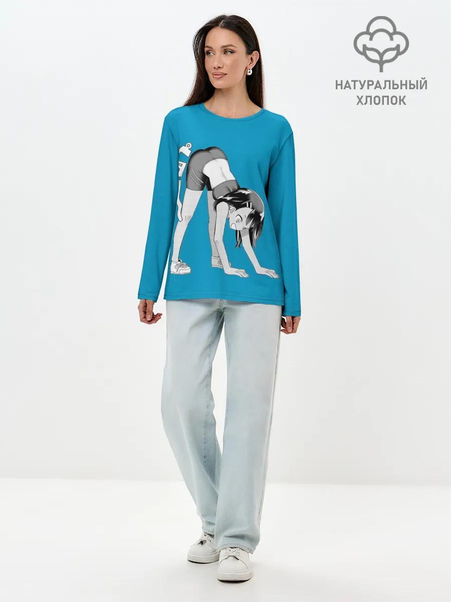 Лонгслив женский. Хлопок / Nagatoro Stretching