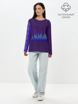Лонгслив женский. Хлопок / Эквалайзер