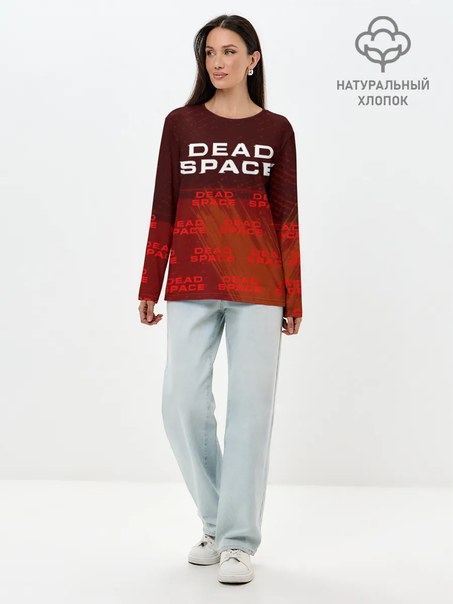 Лонгслив женский. Хлопок / Дэд Спейс - Краска