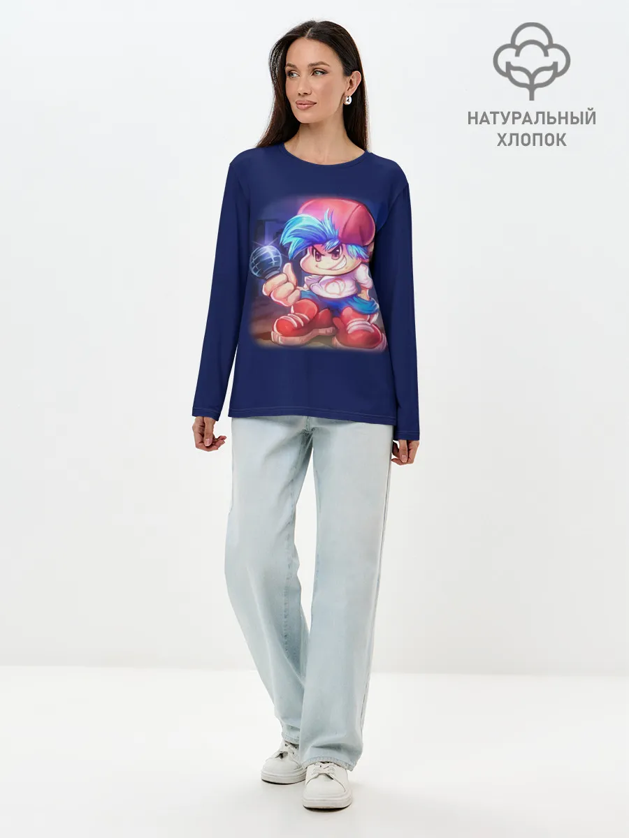 Лонгслив женский. Хлопок / Friday Night Funkin Бойфренд