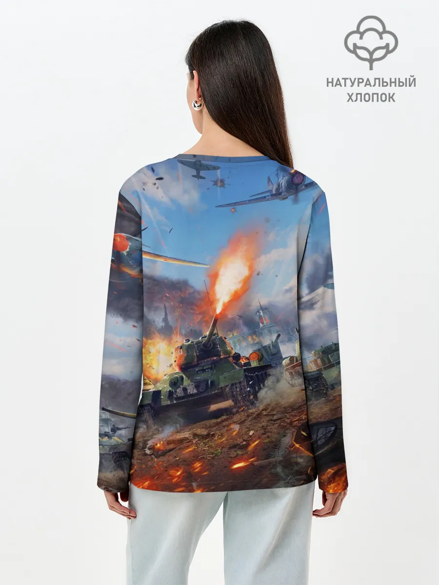 Лонгслив женский. Хлопок / WAR THUNDER / ВАР ТАНДЕР