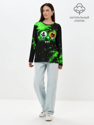 Лонгслив женский. Хлопок / Skid and Pump