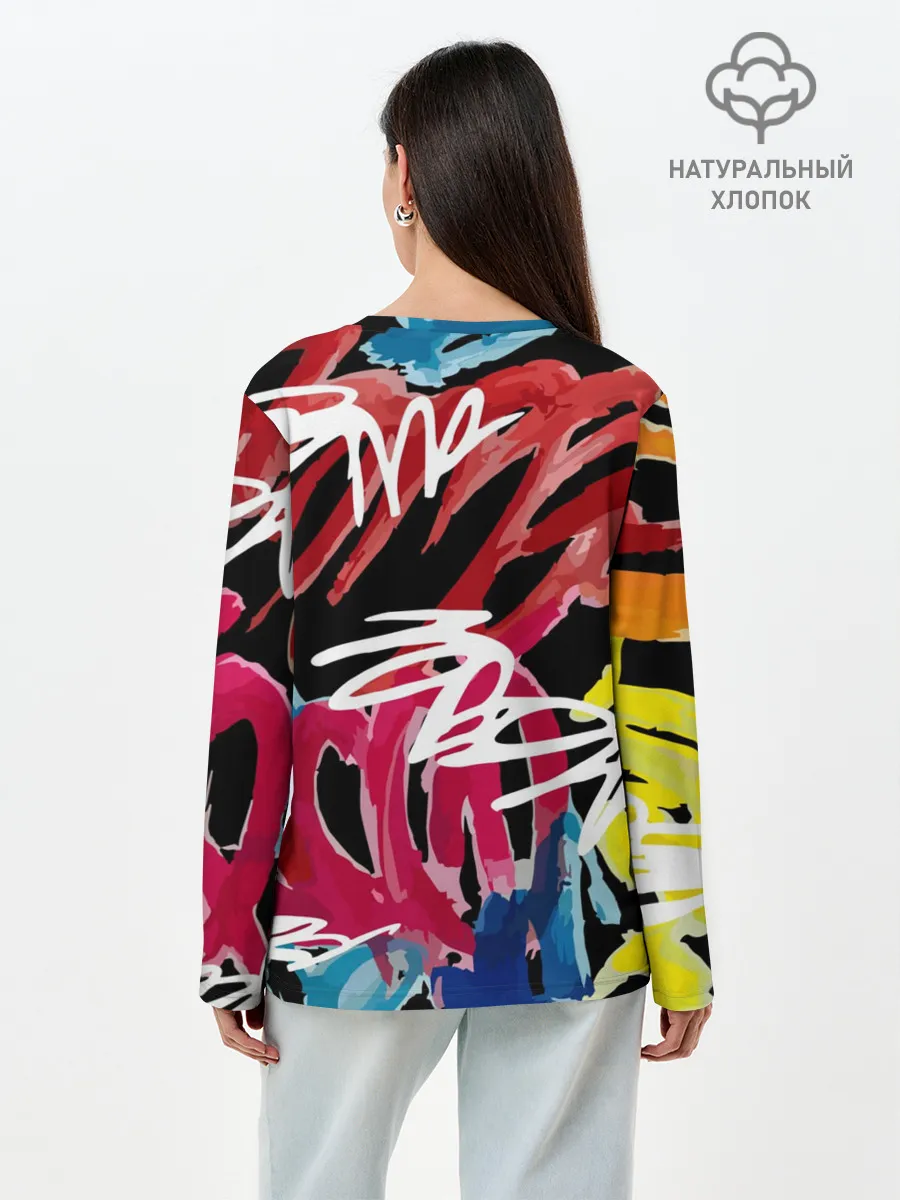 Лонгслив женский. Хлопок / Old school