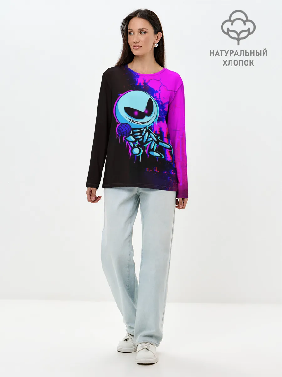 Лонгслив женский. Хлопок / Friday Night Funkin SKID