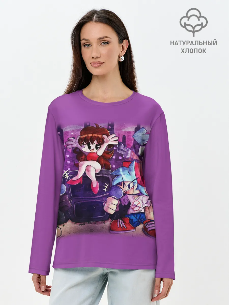 Лонгслив женский. Хлопок / Friday Night Funkin рисунок