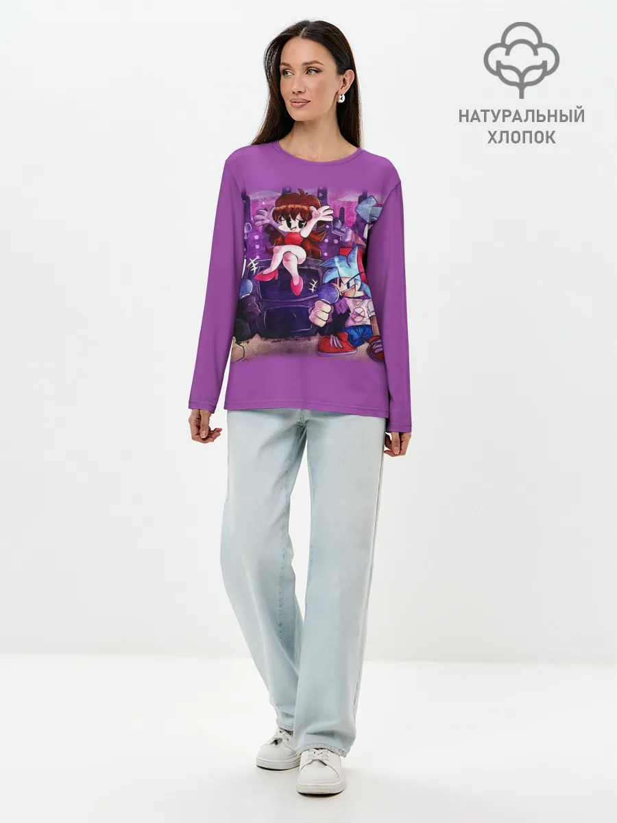 Лонгслив женский. Хлопок / Friday Night Funkin рисунок