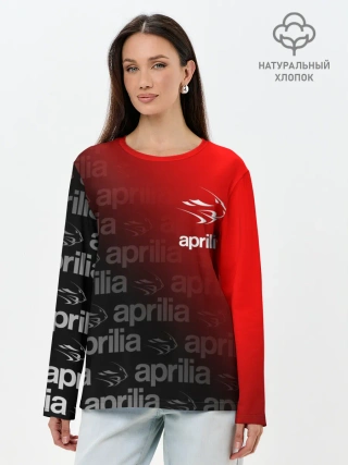 Лонгслив женский. Хлопок / APRILIA / АПРИЛИЯ / MOTO