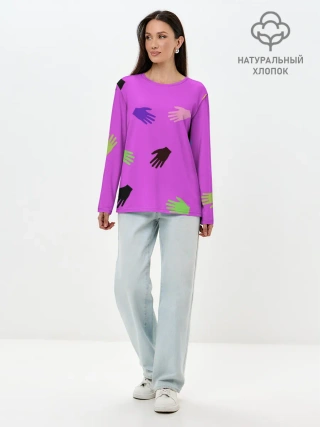 Лонгслив женский. Хлопок / Всё в твоих руках