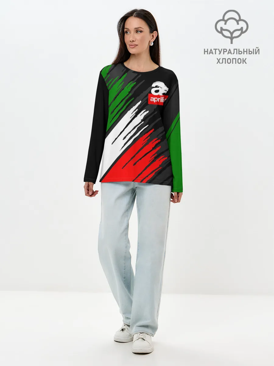 Лонгслив женский. Хлопок / APRILIA / АПРИЛИЯ / ITALIA