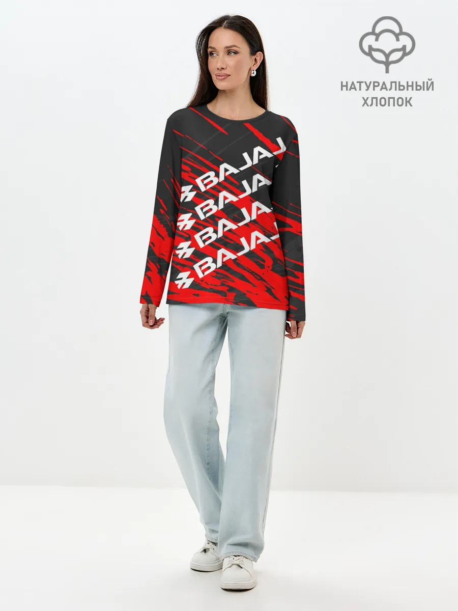 Лонгслив женский. Хлопок / BAJAJ / БАДЖАДЖ / MOTOSPORT