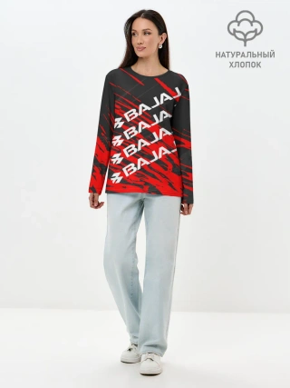 Лонгслив женский. Хлопок / BAJAJ / БАДЖАДЖ / MOTOSPORT