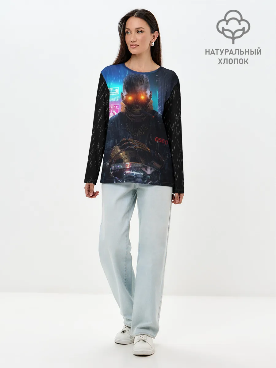 Лонгслив женский. Хлопок / Cyberpunk 2077 | Maelstrom