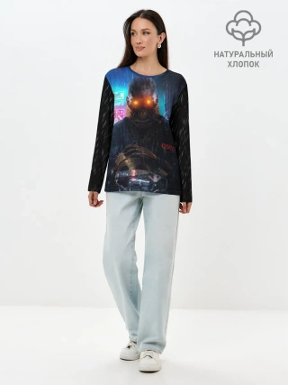 Лонгслив женский. Хлопок / Cyberpunk 2077 | Maelstrom