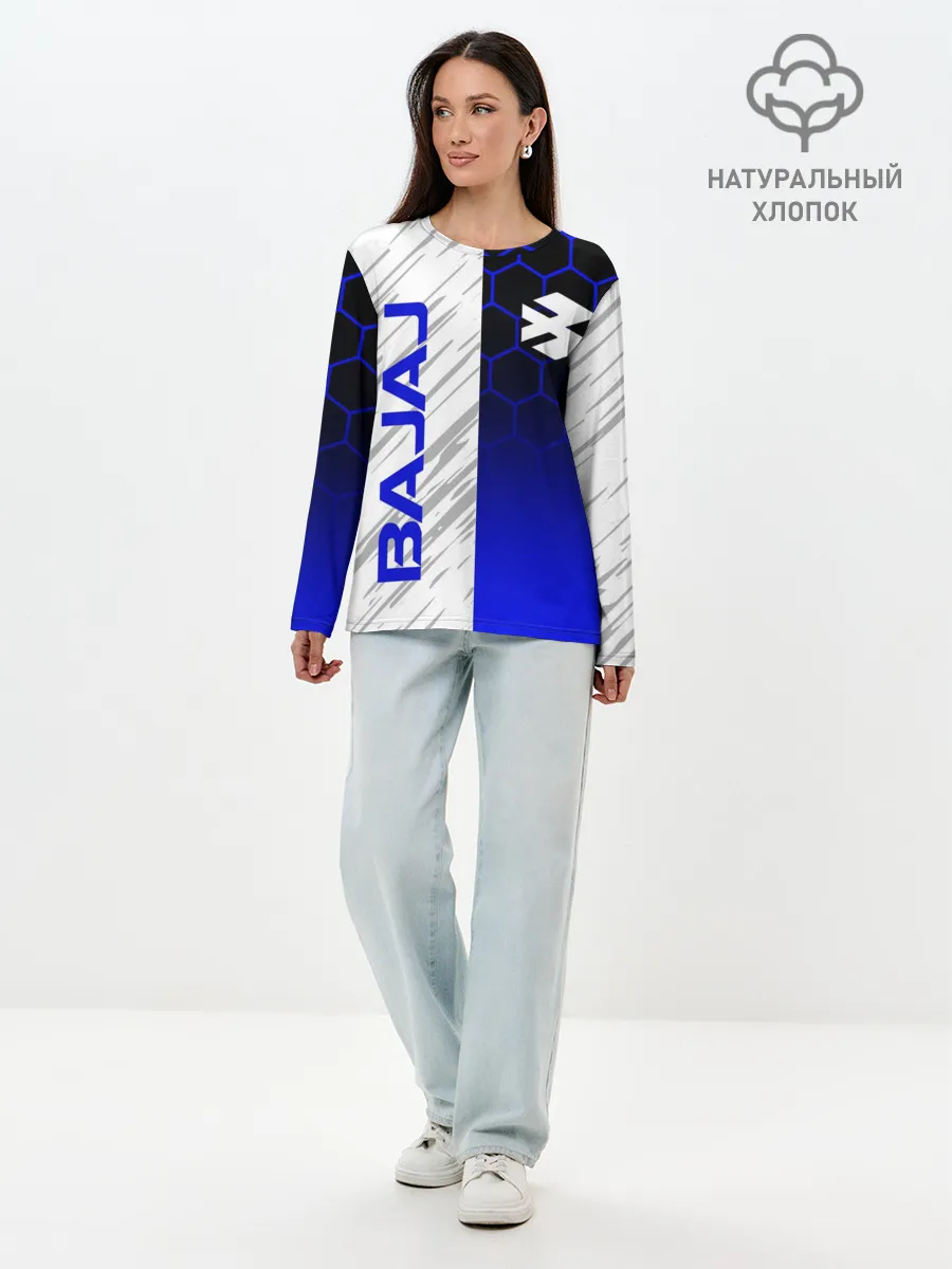 Лонгслив женский. Хлопок / BAJAJ / БАДЖАДЖ / MOTOSPORT
