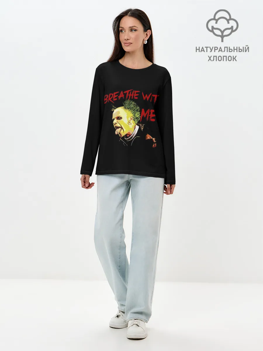 Лонгслив женский. Хлопок / Breathe whith me