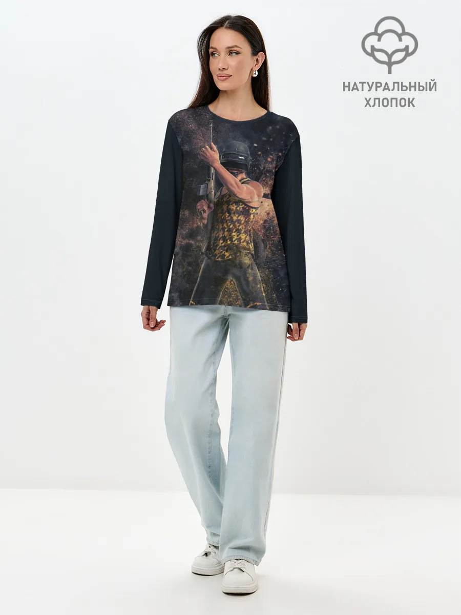 Лонгслив женский. Хлопок / Это Пабг, детка