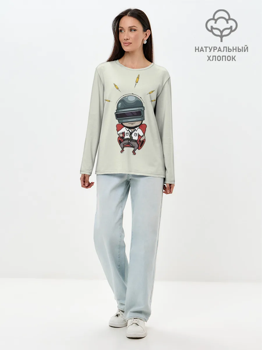 Лонгслив женский. Хлопок / Pubg Boss