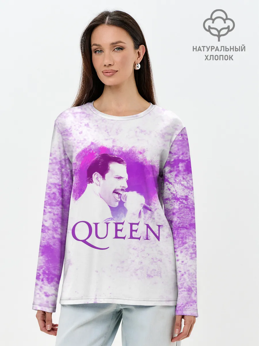 Лонгслив женский. Хлопок / Freddie Mercury | Queen