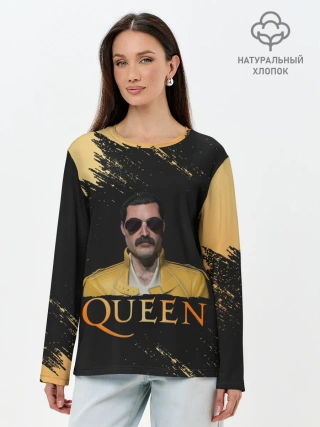 Лонгслив женский. Хлопок / Фредди Меркьюри | Freddie Mercury