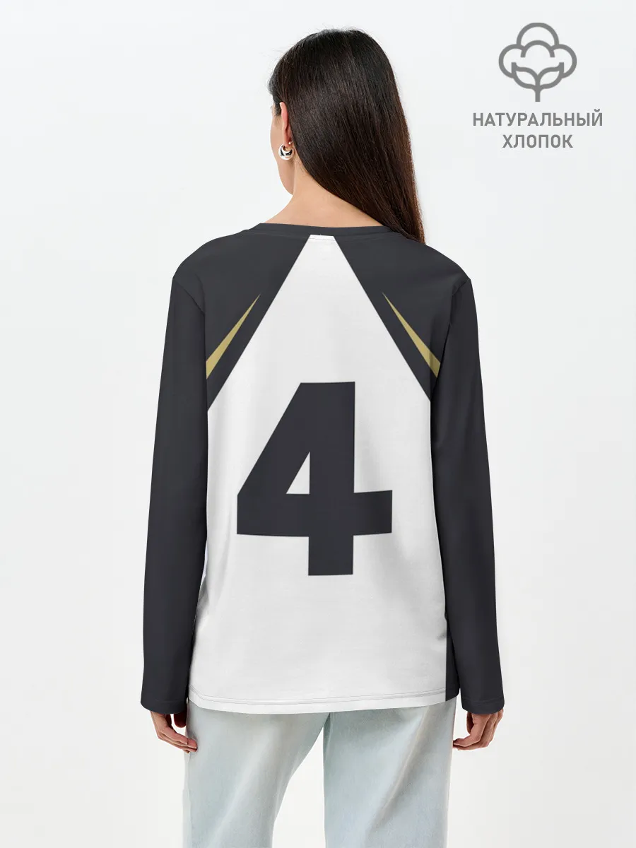 Лонгслив женский. Хлопок / Бокуто 4 форма Фукуродани