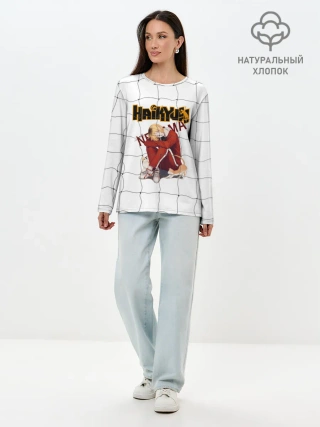 Лонгслив женский. Хлопок / Кенма Козуме