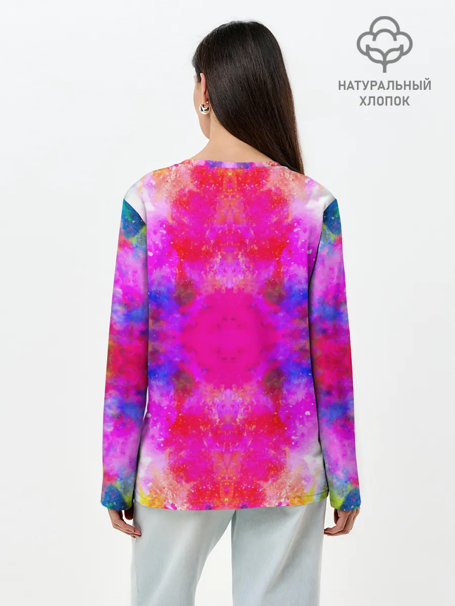 Лонгслив женский. Хлопок / КРАСОЧНАЯ ГАЛАКТИКА