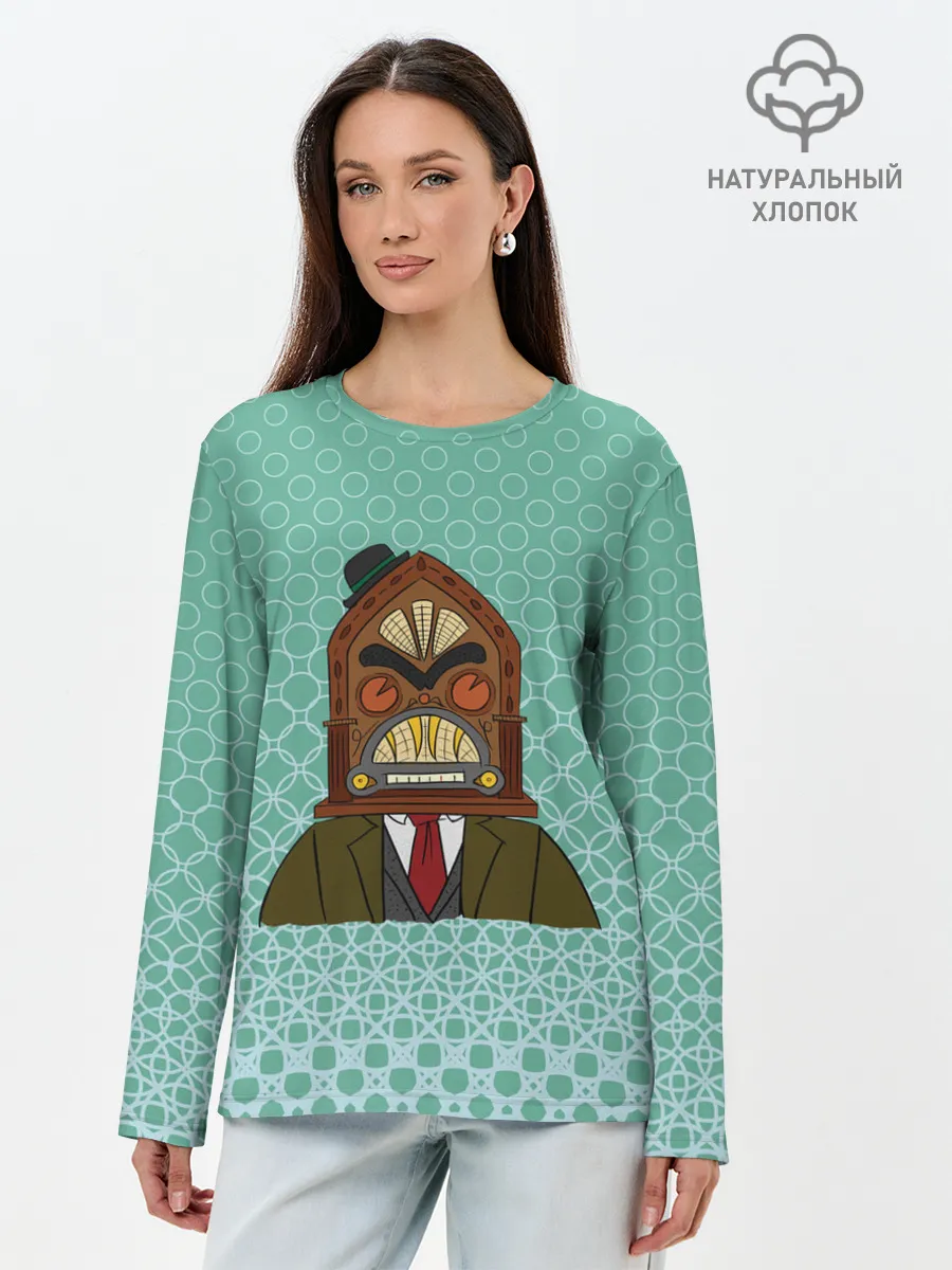 Лонгслив женский. Хлопок / Radiohead | Радиохед | Logo