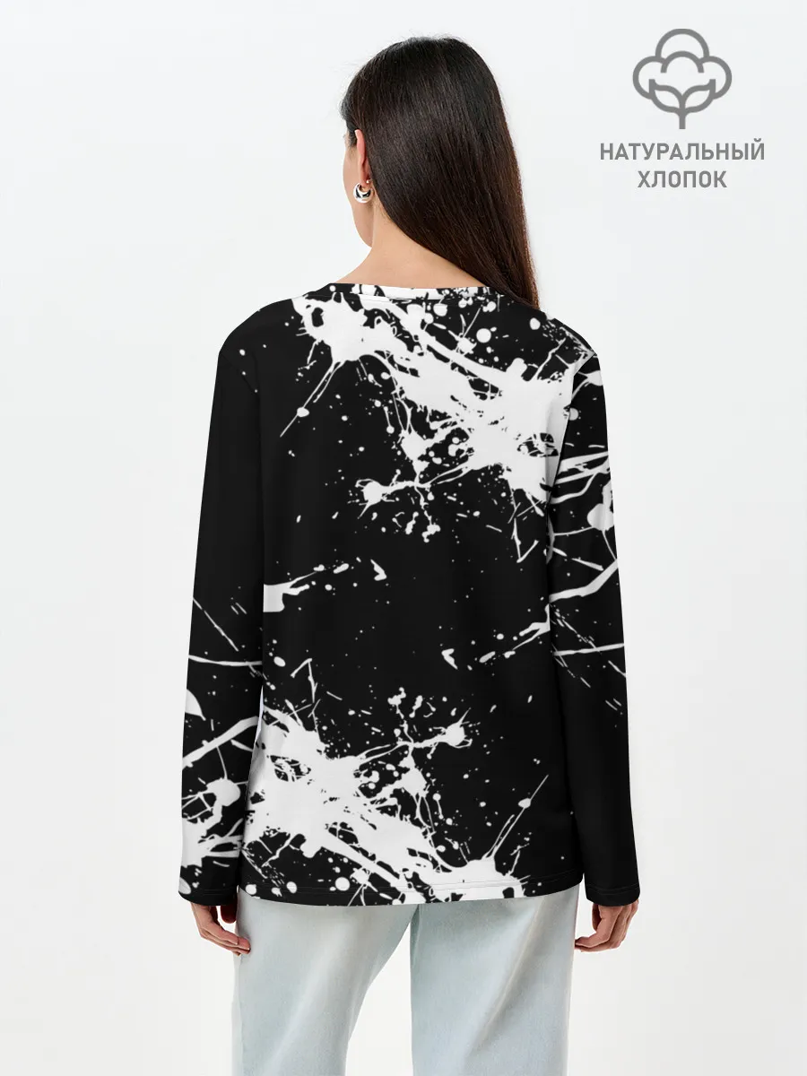 Лонгслив женский. Хлопок / Phasmophobia / краска