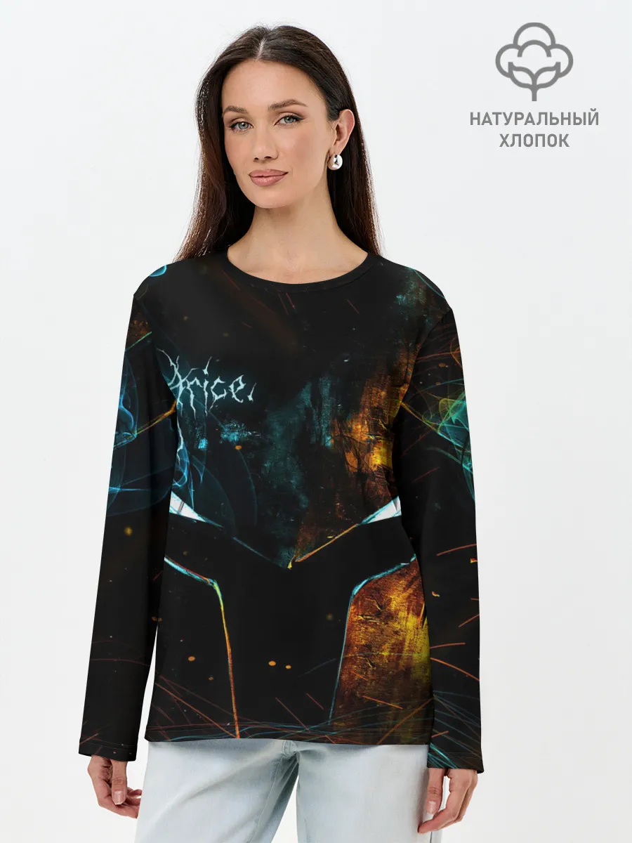 Лонгслив женский. Хлопок / Поднятие уровня в одиночку